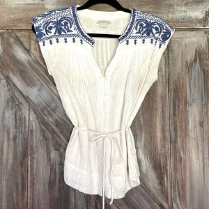 Lucky Brand White Linen Top